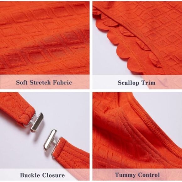 Orange Maternity Swim One Piece - Picture 13 of 13